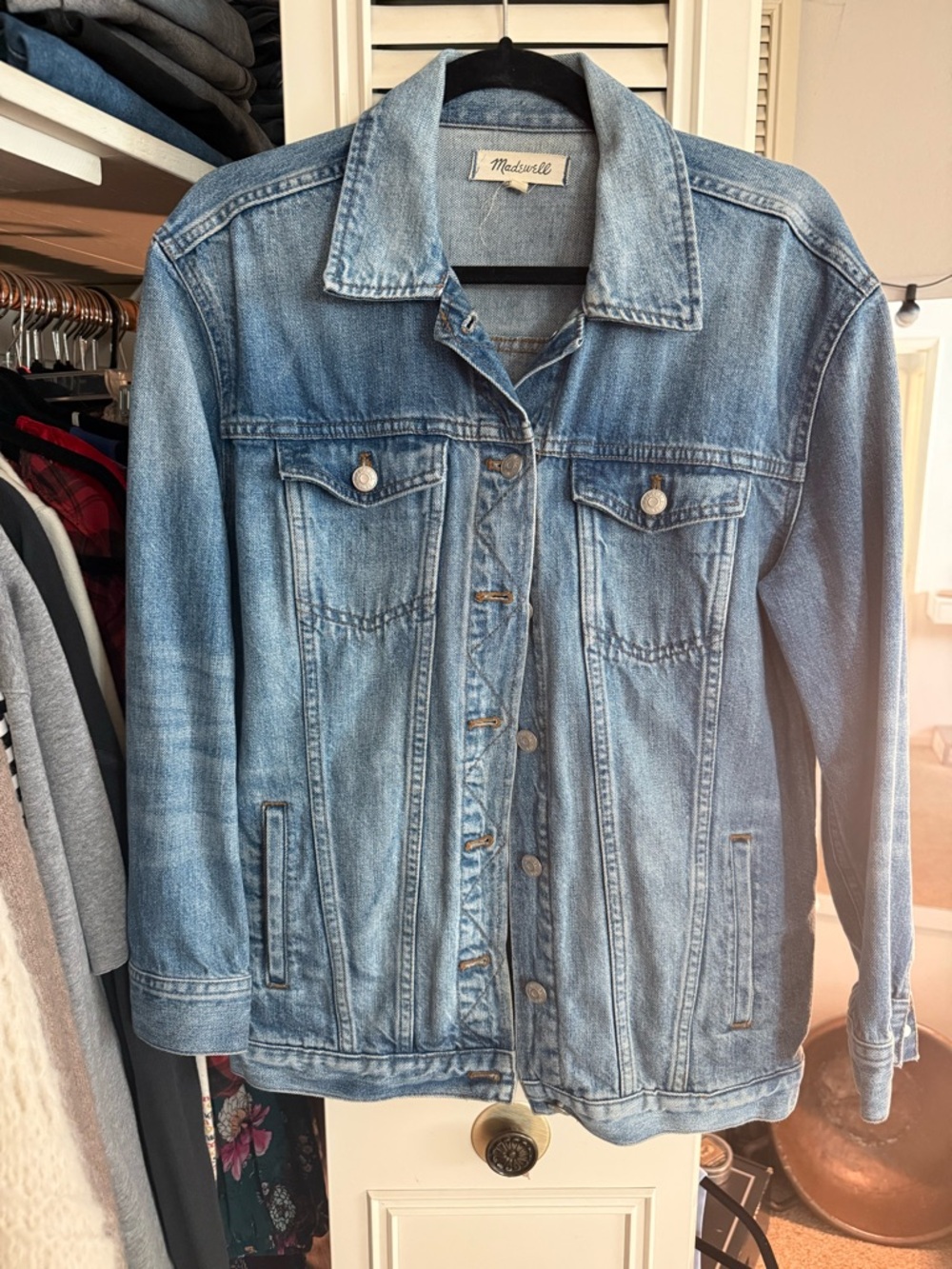 Madewell Light Blue Washed Denim Trucker Jacket